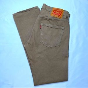 LEVI 501 Original Fit Men’s Jeans, khaki, W31 L32
